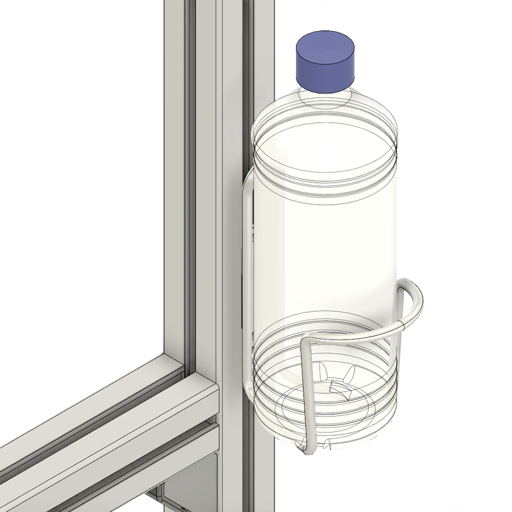72-010-1 MODULAR SOLUTIONS PROFILE<BRE>ALUMINUM BOTTLE CAGE W/HARDWARE